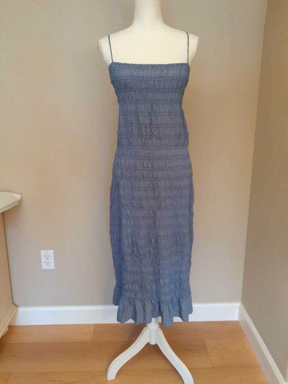Everlane Smocked Column Dress NWT